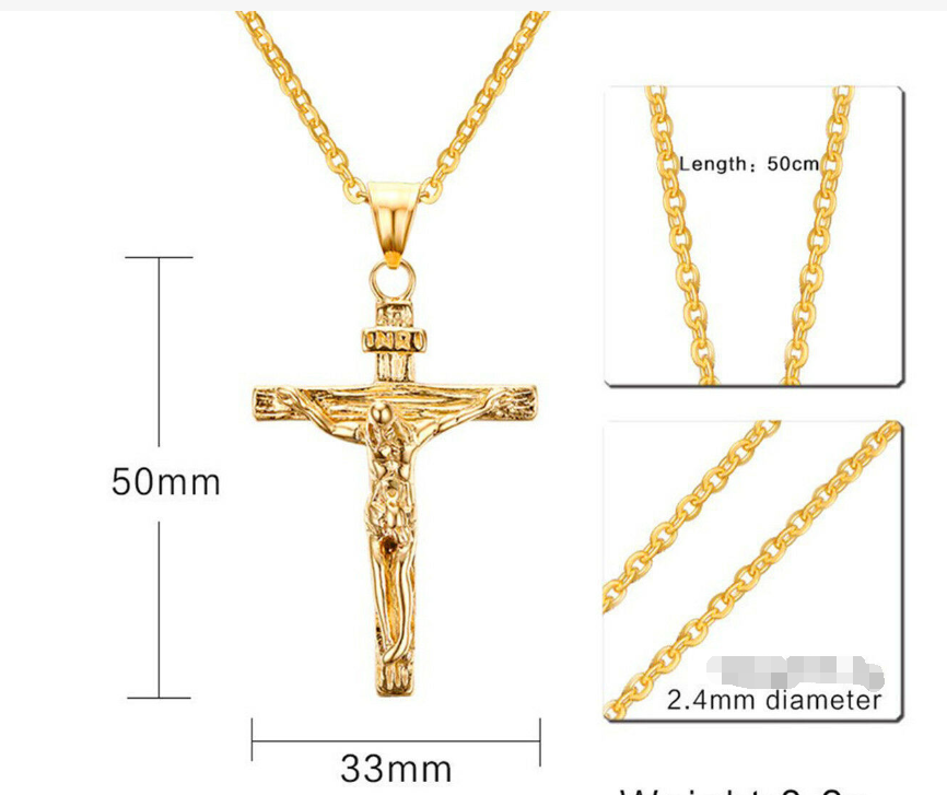 Stainless Steel Chain Cross Necklace