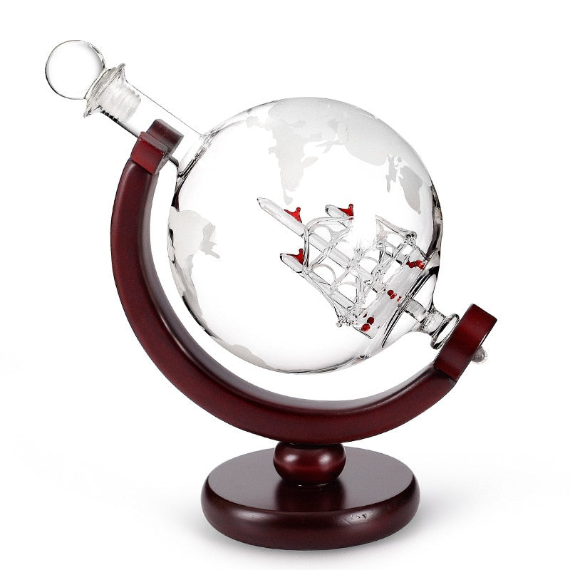 Globe Whiskey Decanter Set